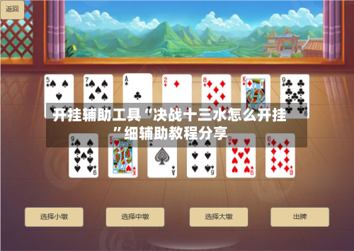 开挂辅助工具“决战十三水怎么开挂”细辅助教程分享-第3张图片