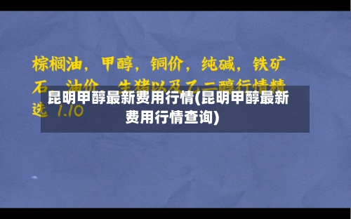 昆明甲醇最新费用行情(昆明甲醇最新费用行情查询)-第2张图片
