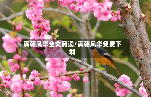 满朝凤华全文阅读/满朝凤华免费下载-第3张图片