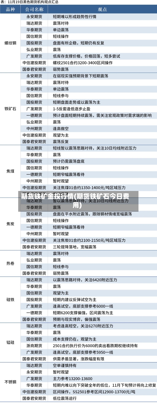 期货铁矿金投行情(期货铁矿石今日费用)-第2张图片