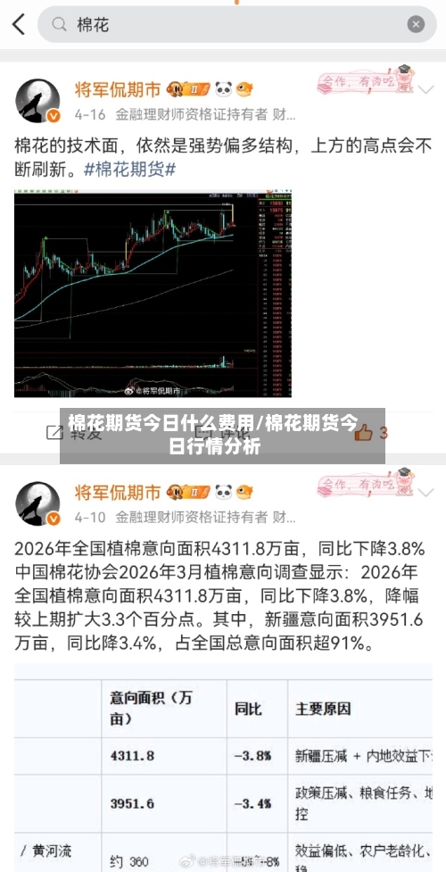棉花期货今日什么费用/棉花期货今日行情分析