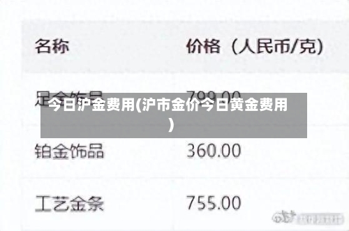 今日沪金费用(沪市金价今日黄金费用)-第2张图片