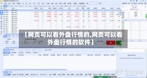 【网页可以看外盘行情的,网页可以看外盘行情的软件】