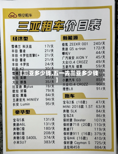 【三亚多少钱,五一去三亚多少钱】-第2张图片